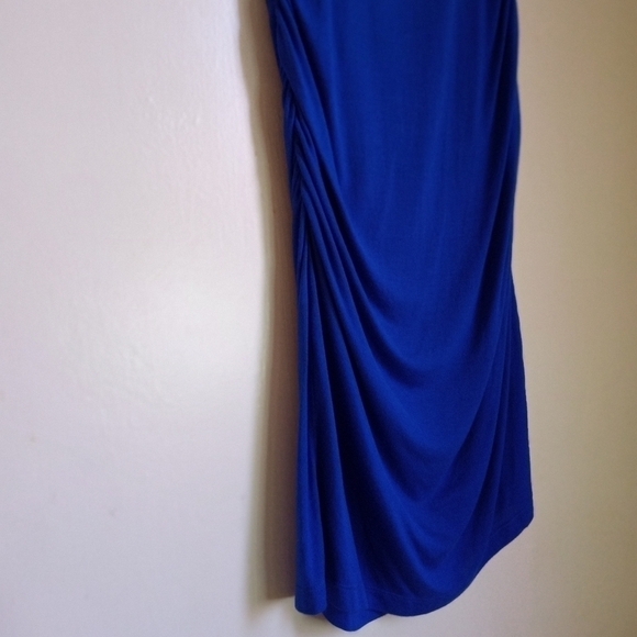 Apt 9 cobalt blue ruched jersey knit maxi dress women's size medium - Picture 4 of 6